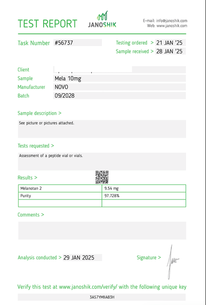 Melanotan II 10 mg (Novo) - Anabolen Direct